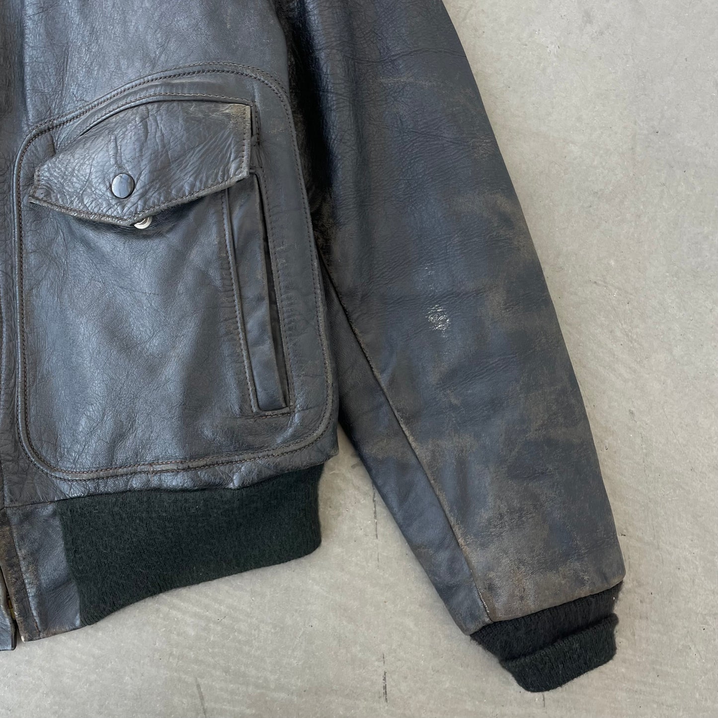50’s Genuine Horsehide Black Leather Jacket