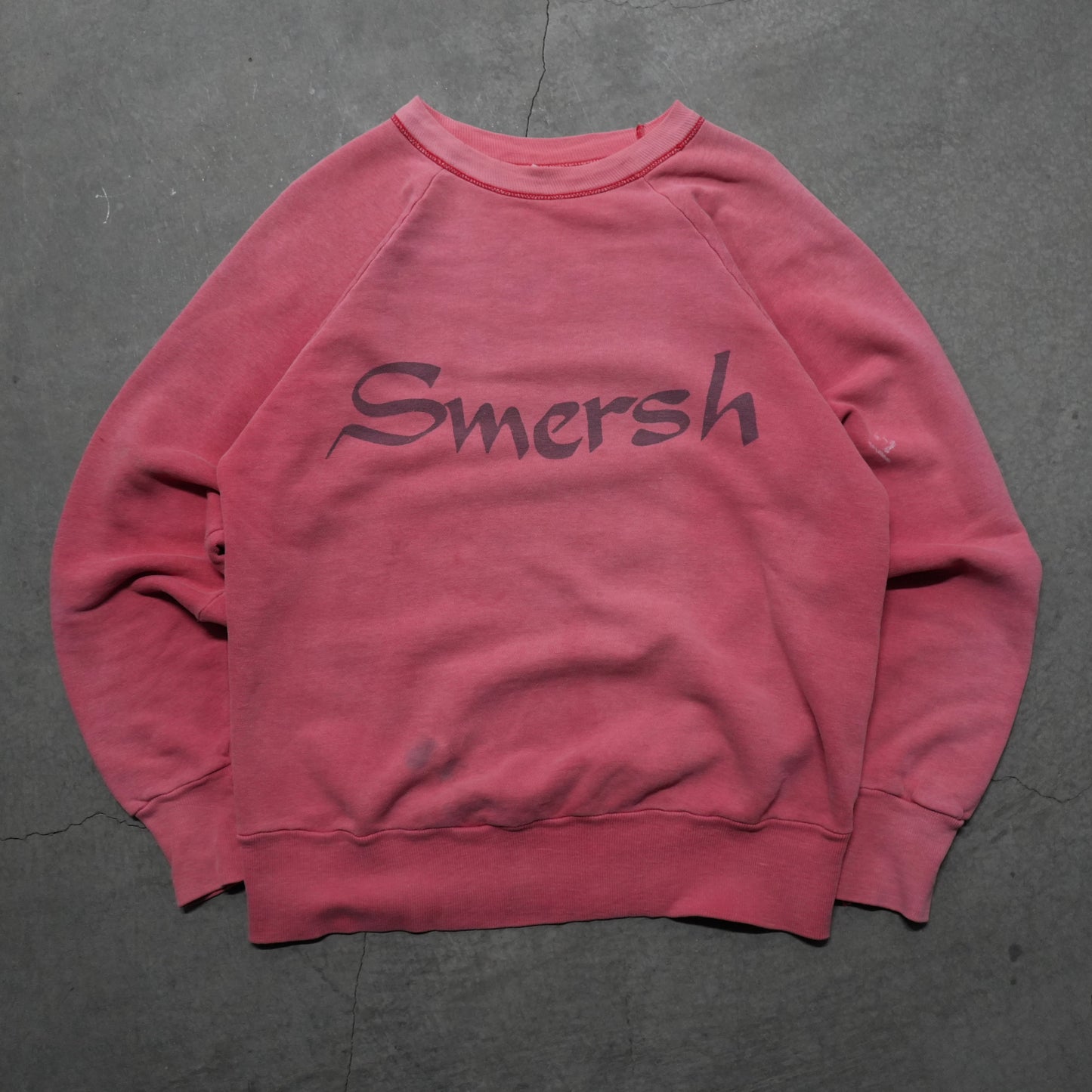 60s faded red smersh sweat