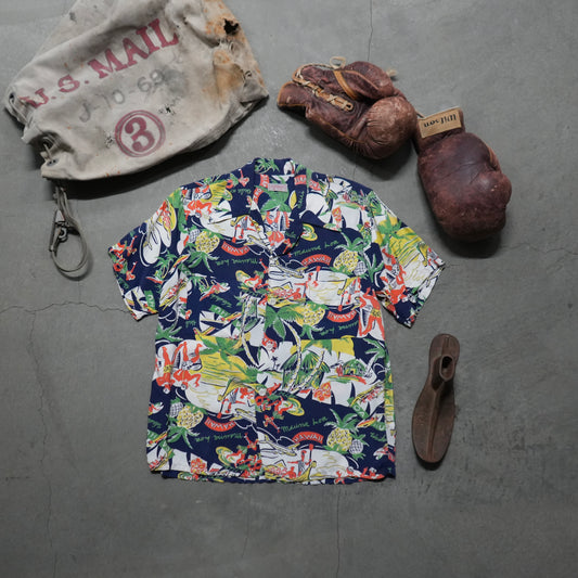 50s hawaiian rayon shirt