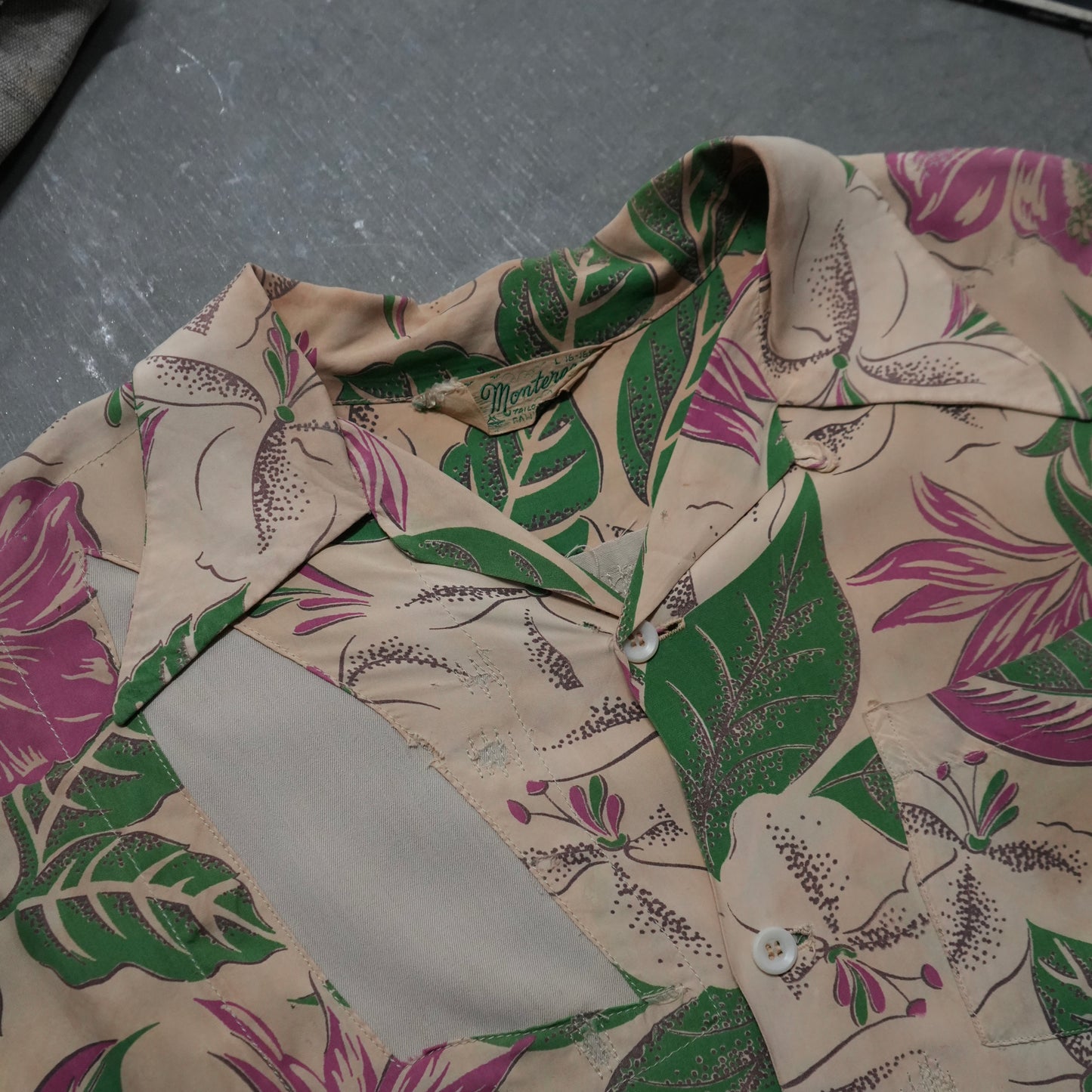 50s hawaiian rayon shirt