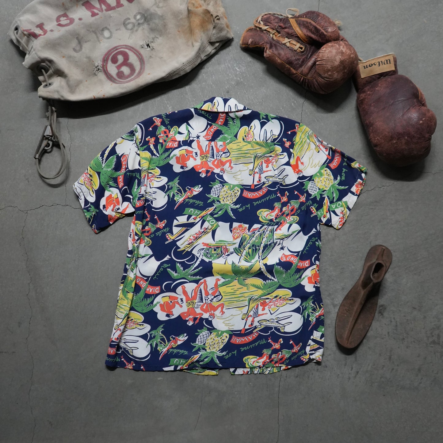 50s hawaiian rayon shirt