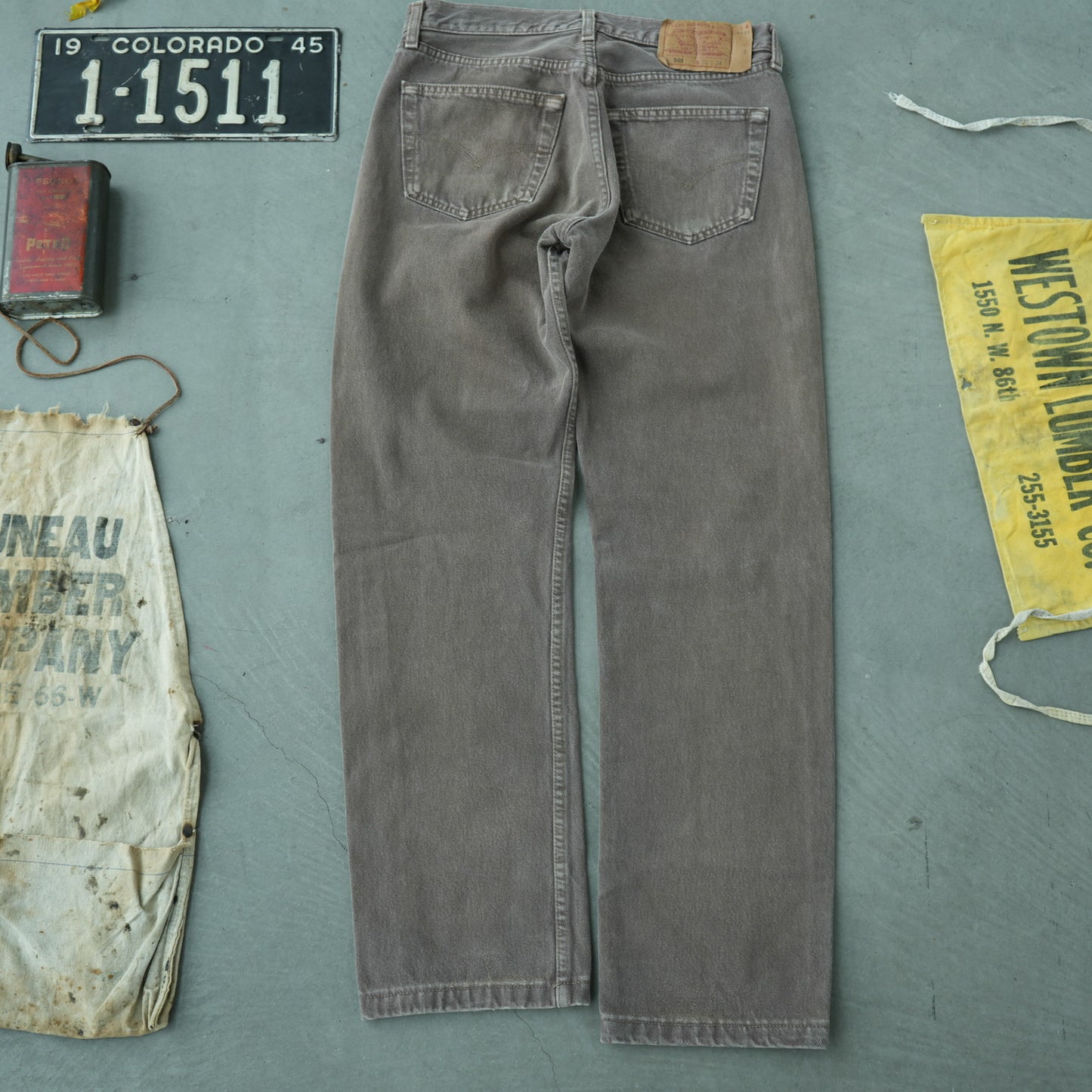 90’s Levi’s 501 Made in USA Brown Denim Jeans