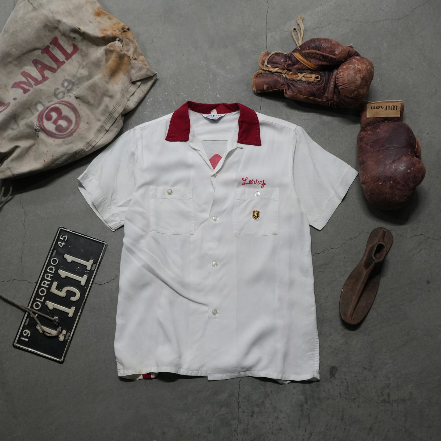 60s rayon bowling shirt