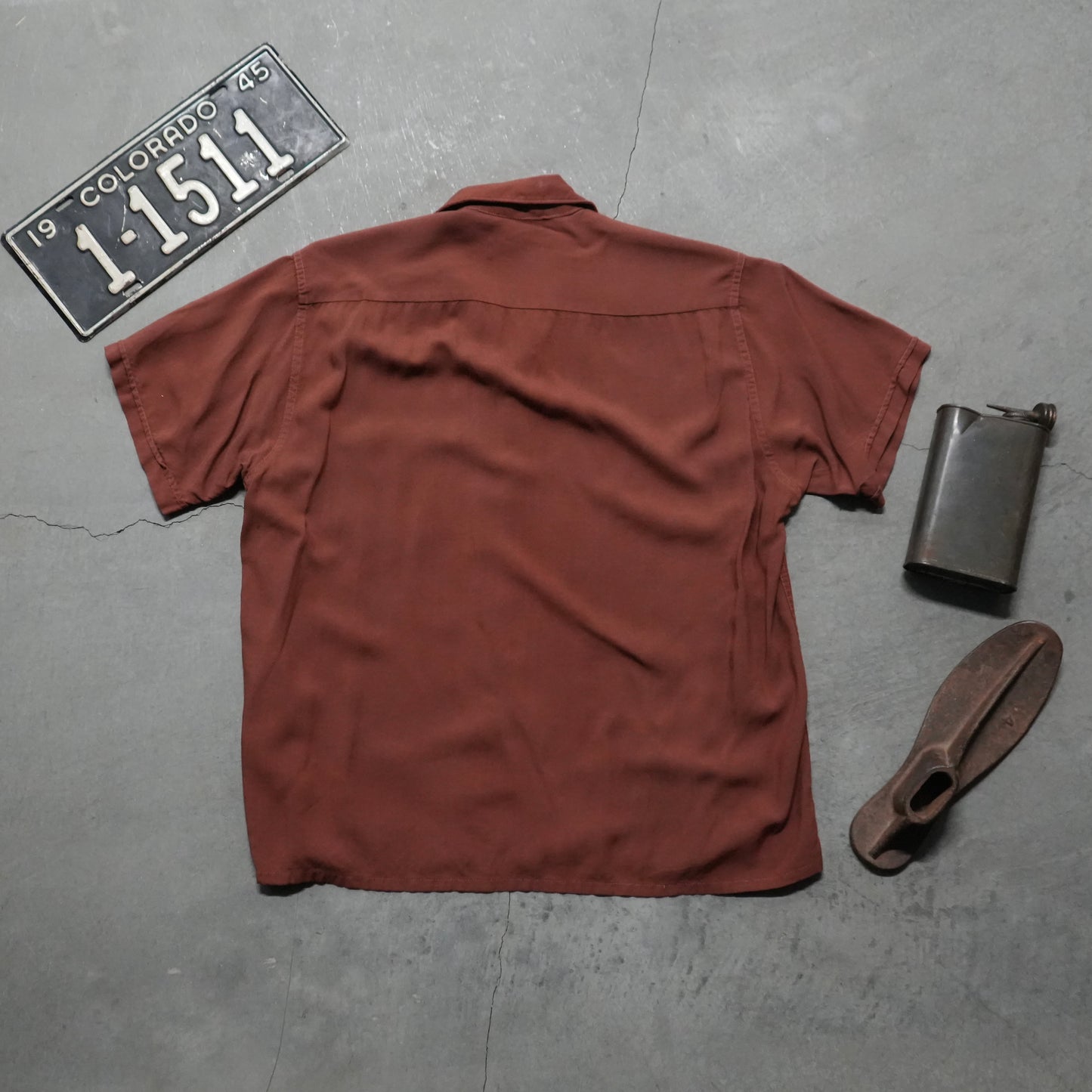 50s rayon button up