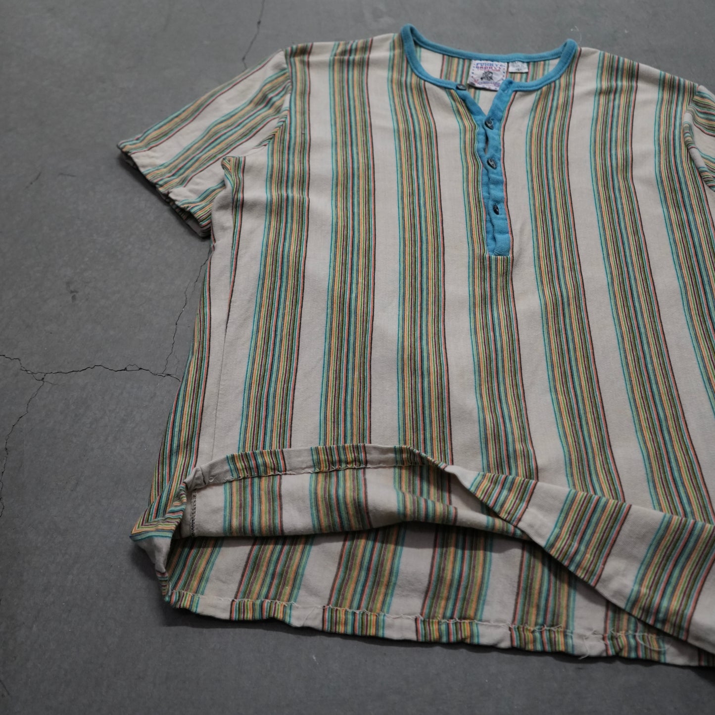 70s cotton groovy threads henley