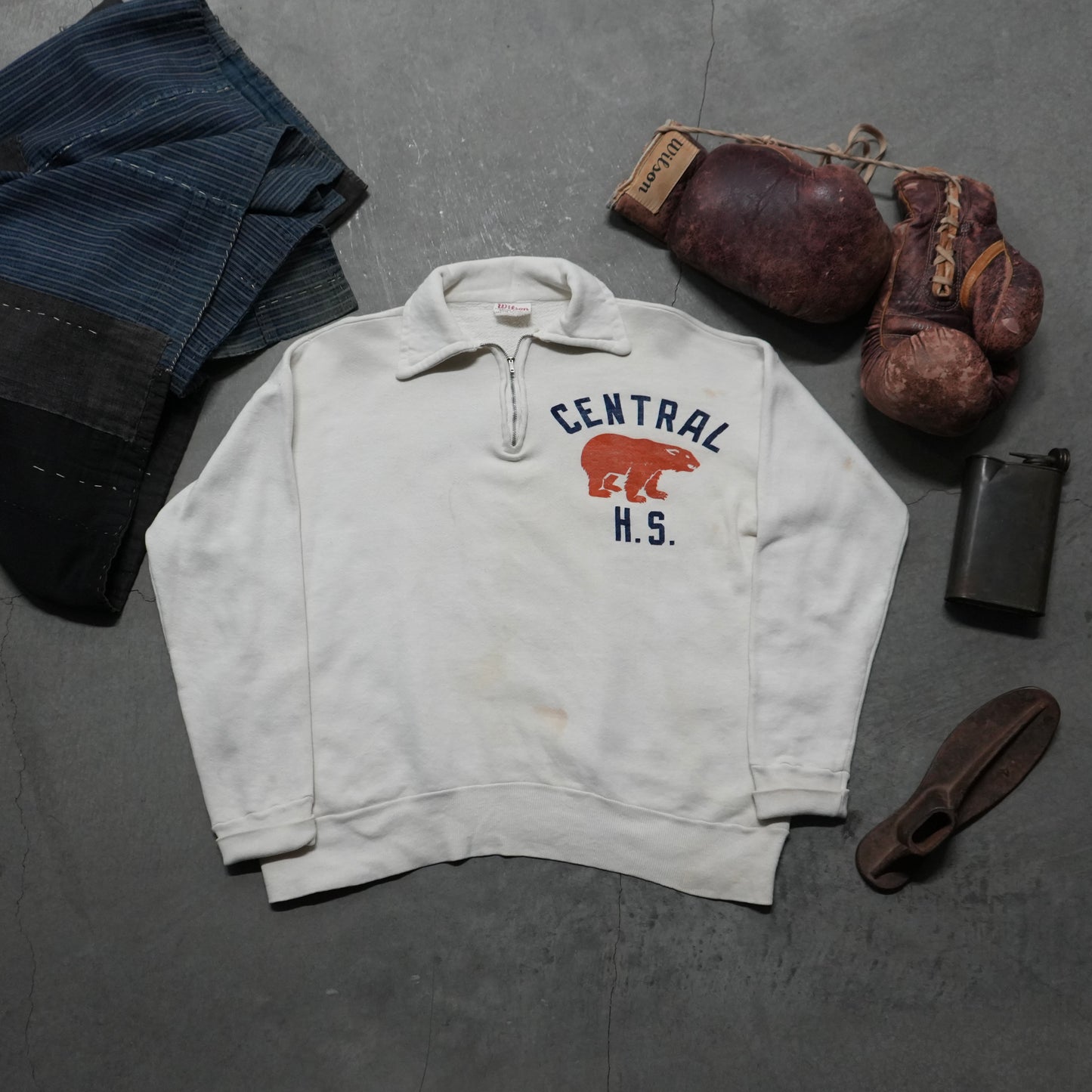 50s central bears 1/4 zip sweats