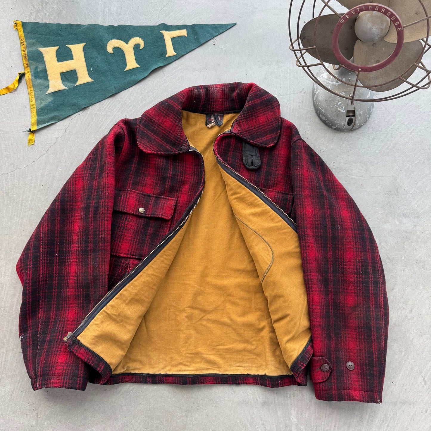 40s woolrich cropped wool jacket