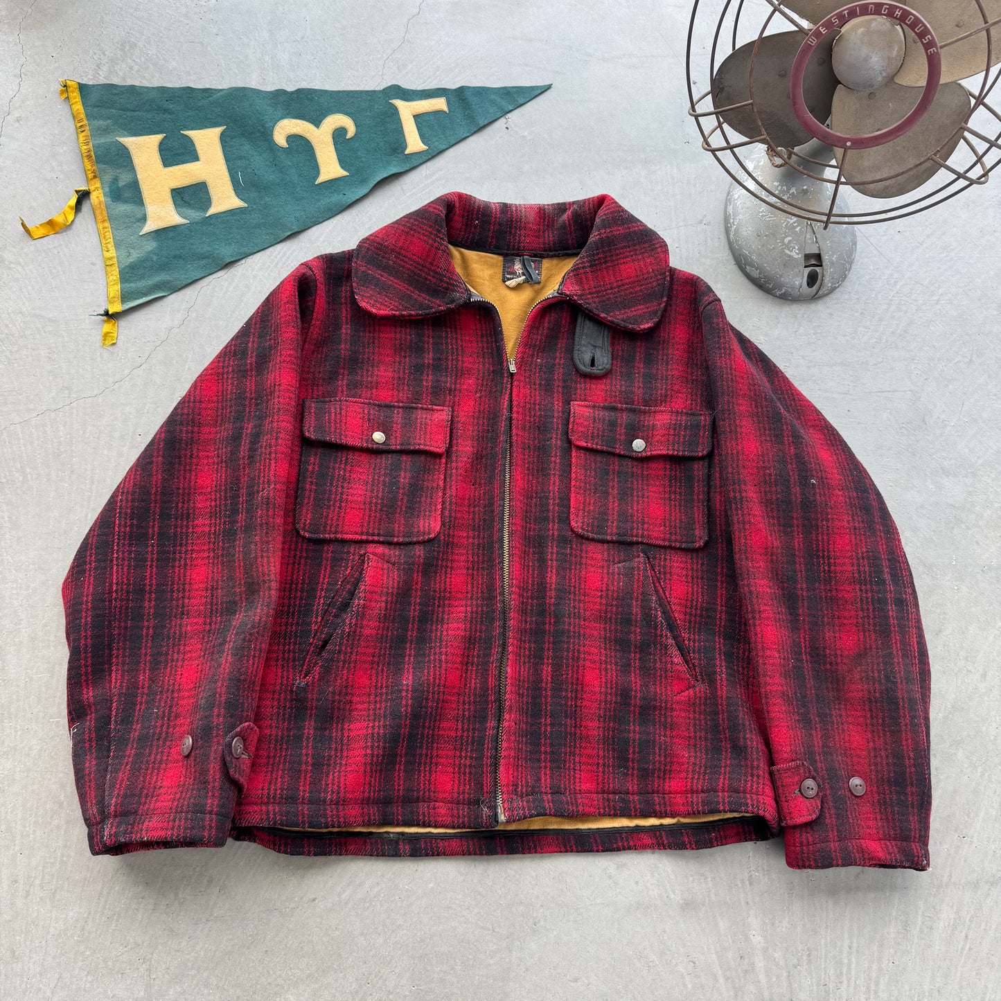 40s woolrich cropped wool jacket