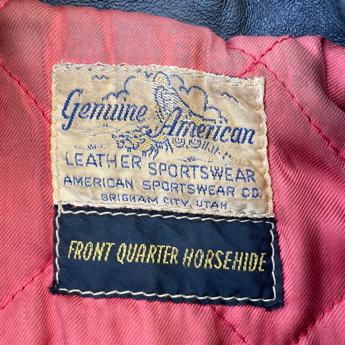 50’s Genuine Horsehide Black Leather Jacket