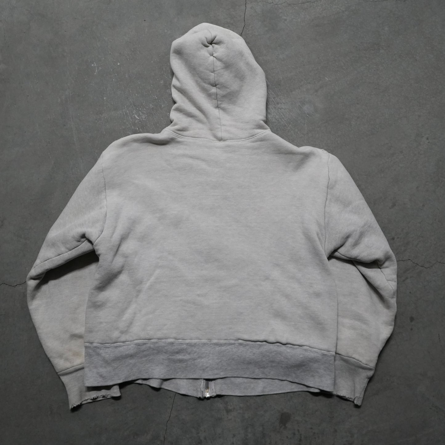 50s two tone thermal lined zip up hoodie