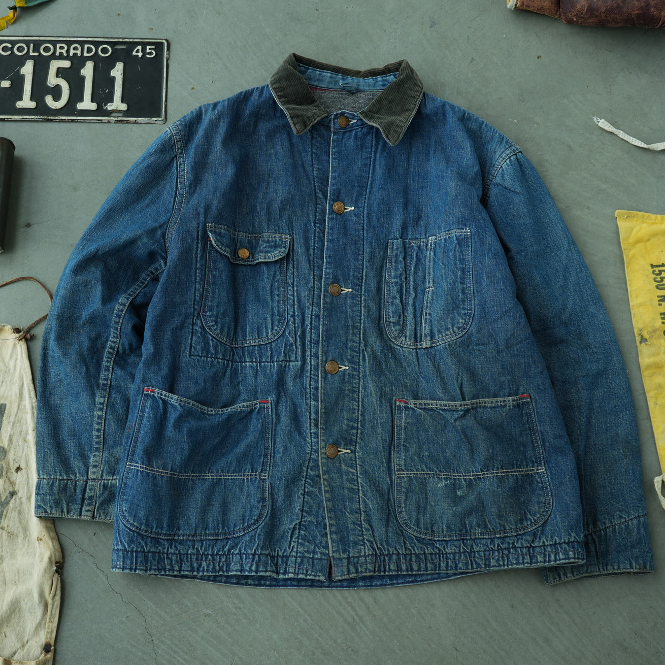 Wrangler Blue Bell Blanket Lined Denim Chore Coat