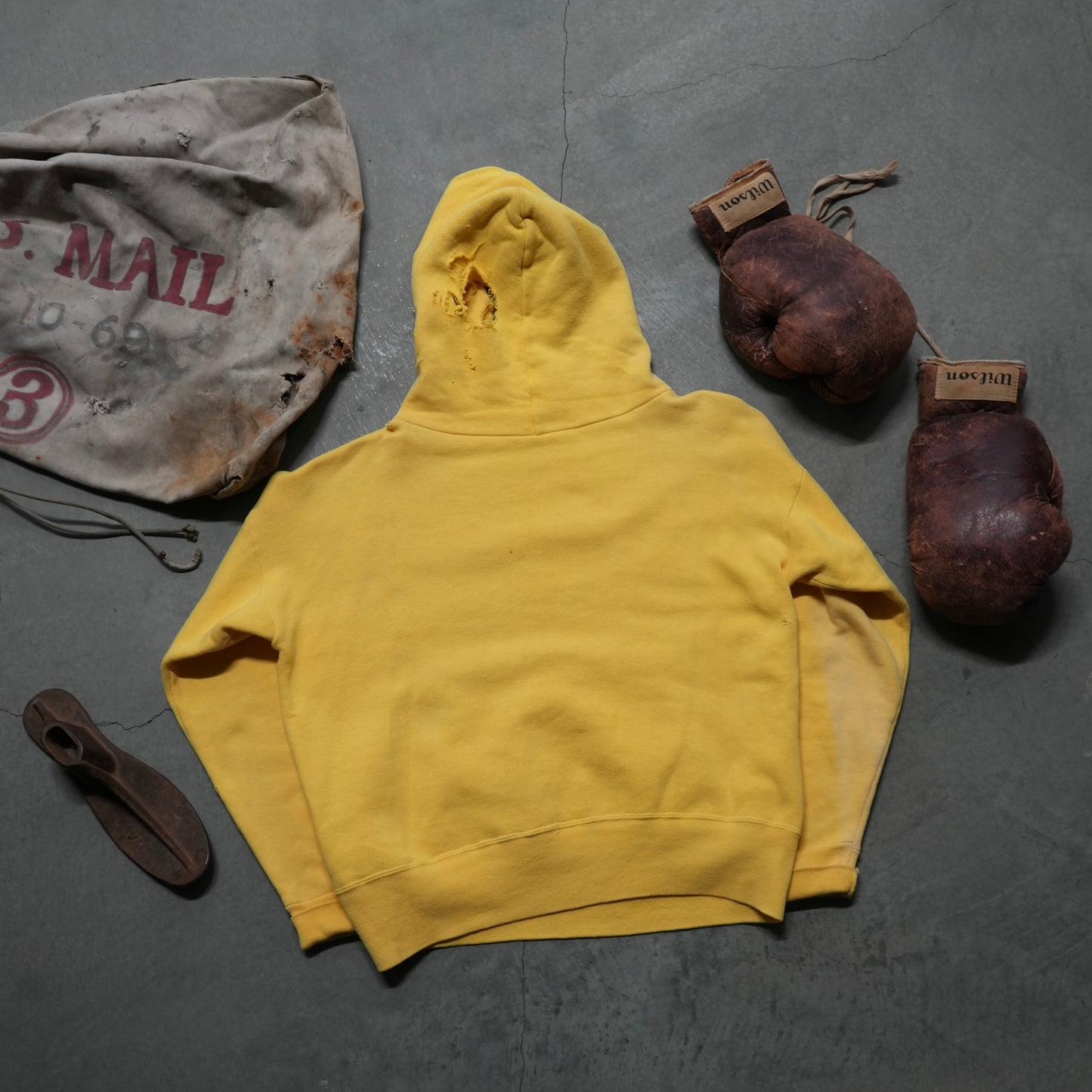 60s faded yellow hoodie