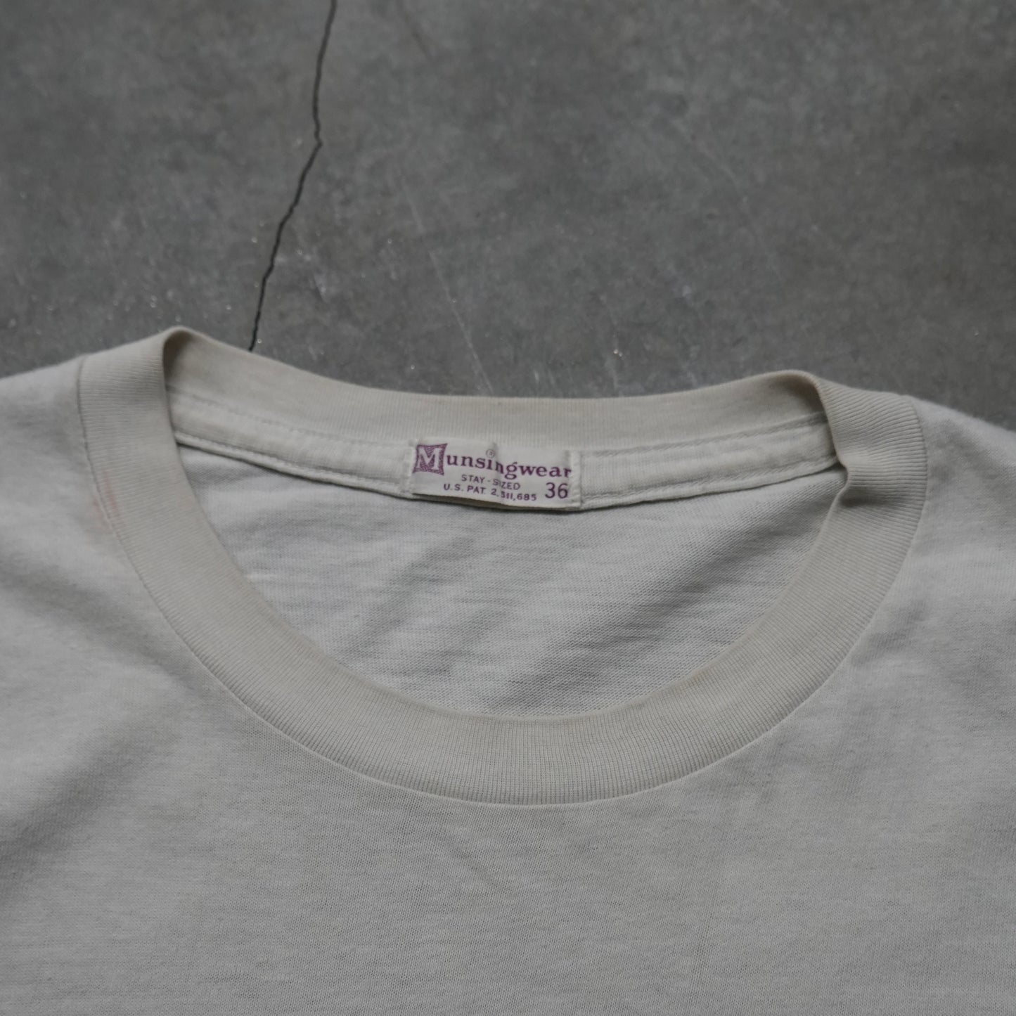 60s white cotton tee