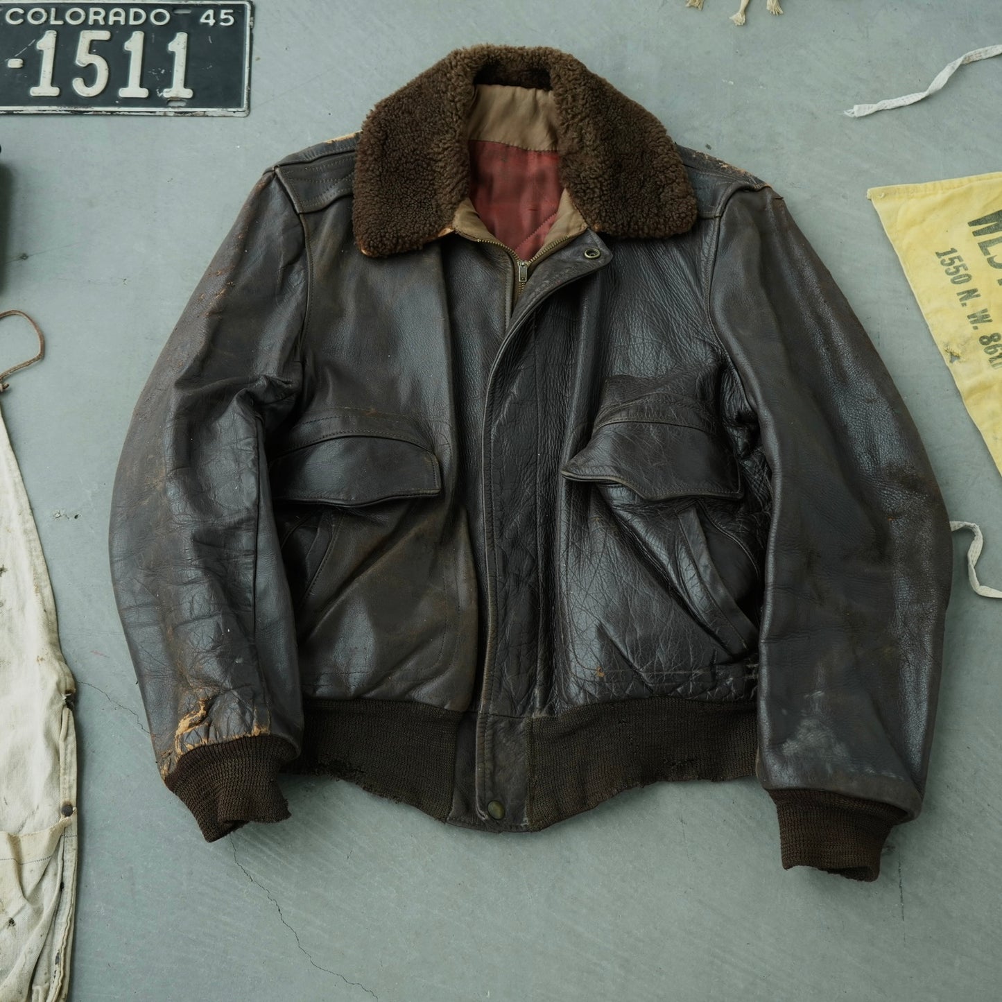 1950s Leather Flight Jacket