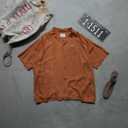 60s pennys faded orange rayon shirt
