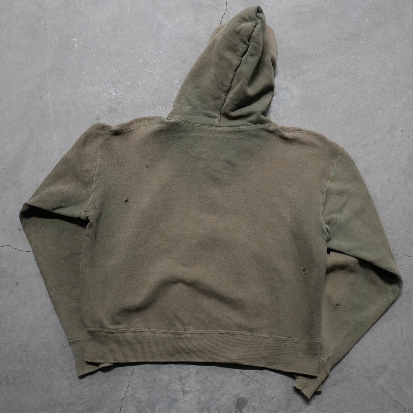 60s faded green zip up hoodie