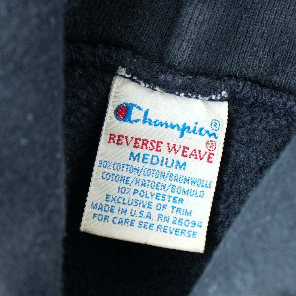 Navy Blue Champion Reverse Weave Hoodie - Made in USA