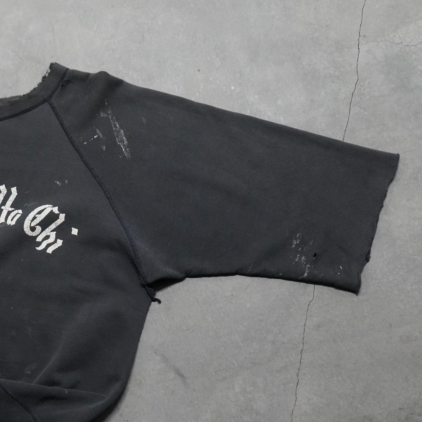 60s old english black sweat