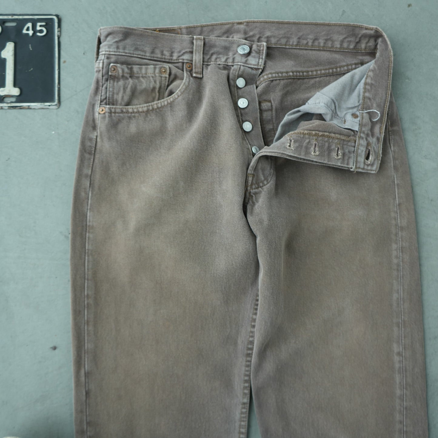 90’s Levi’s 501 Made in USA Brown Denim Jeans