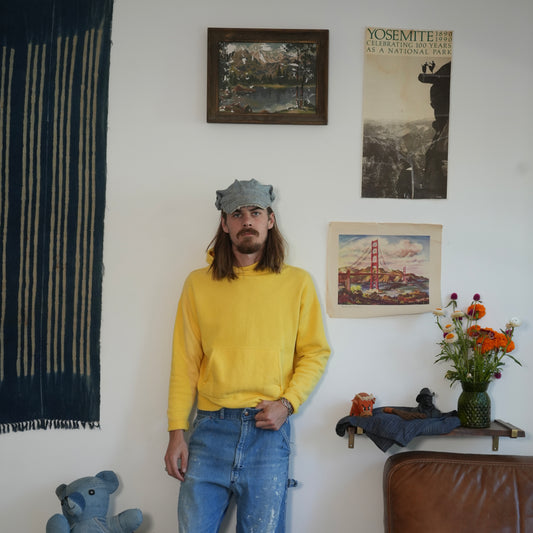 60s faded yellow hoodie