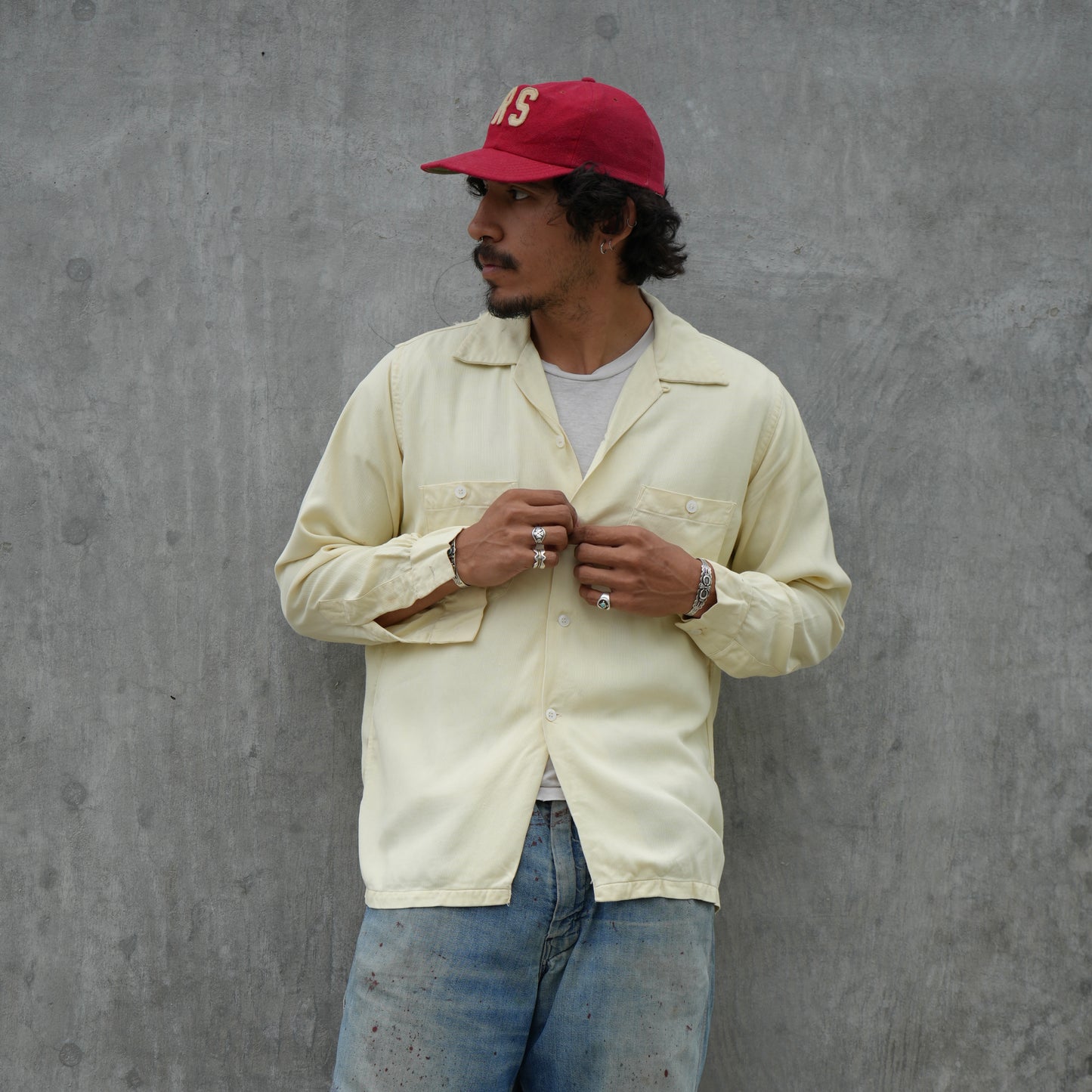 60s faded gabardine shirt