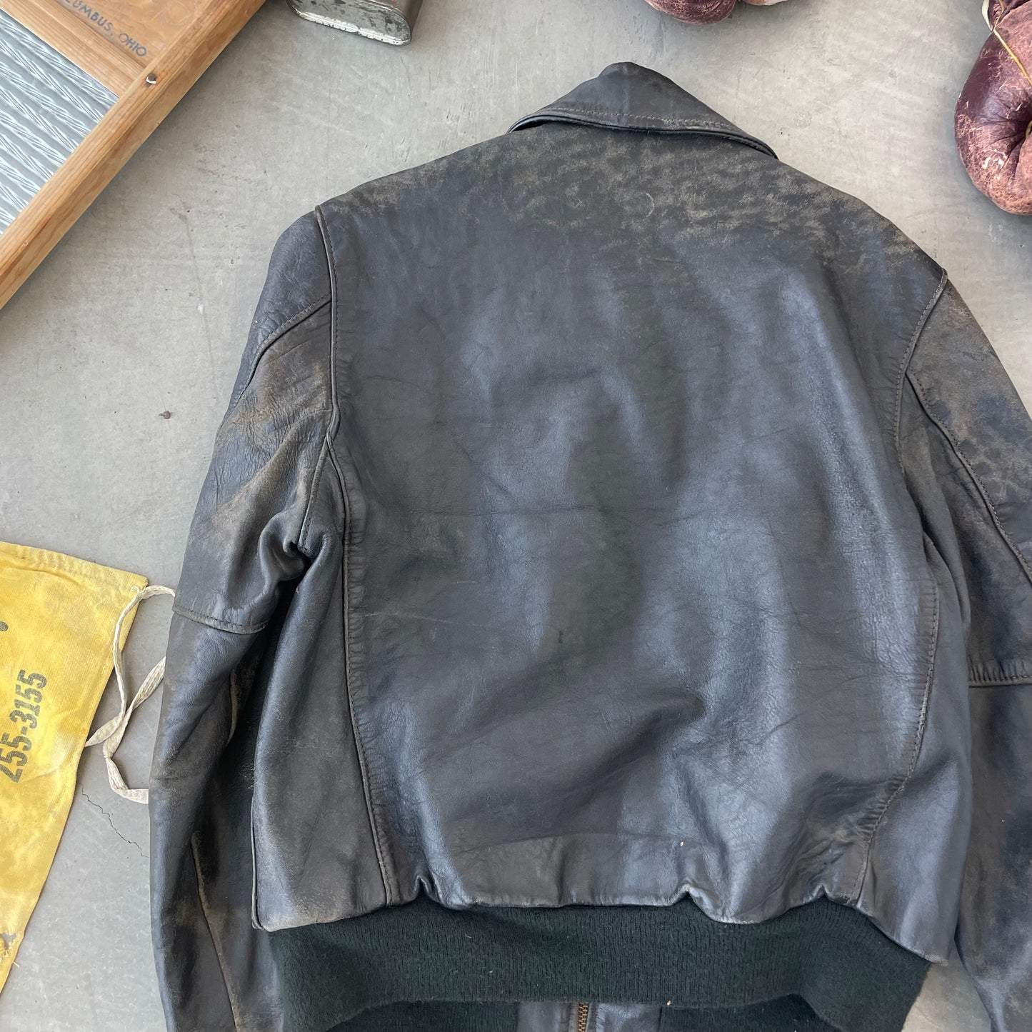 50’s Genuine Horsehide Black Leather Jacket