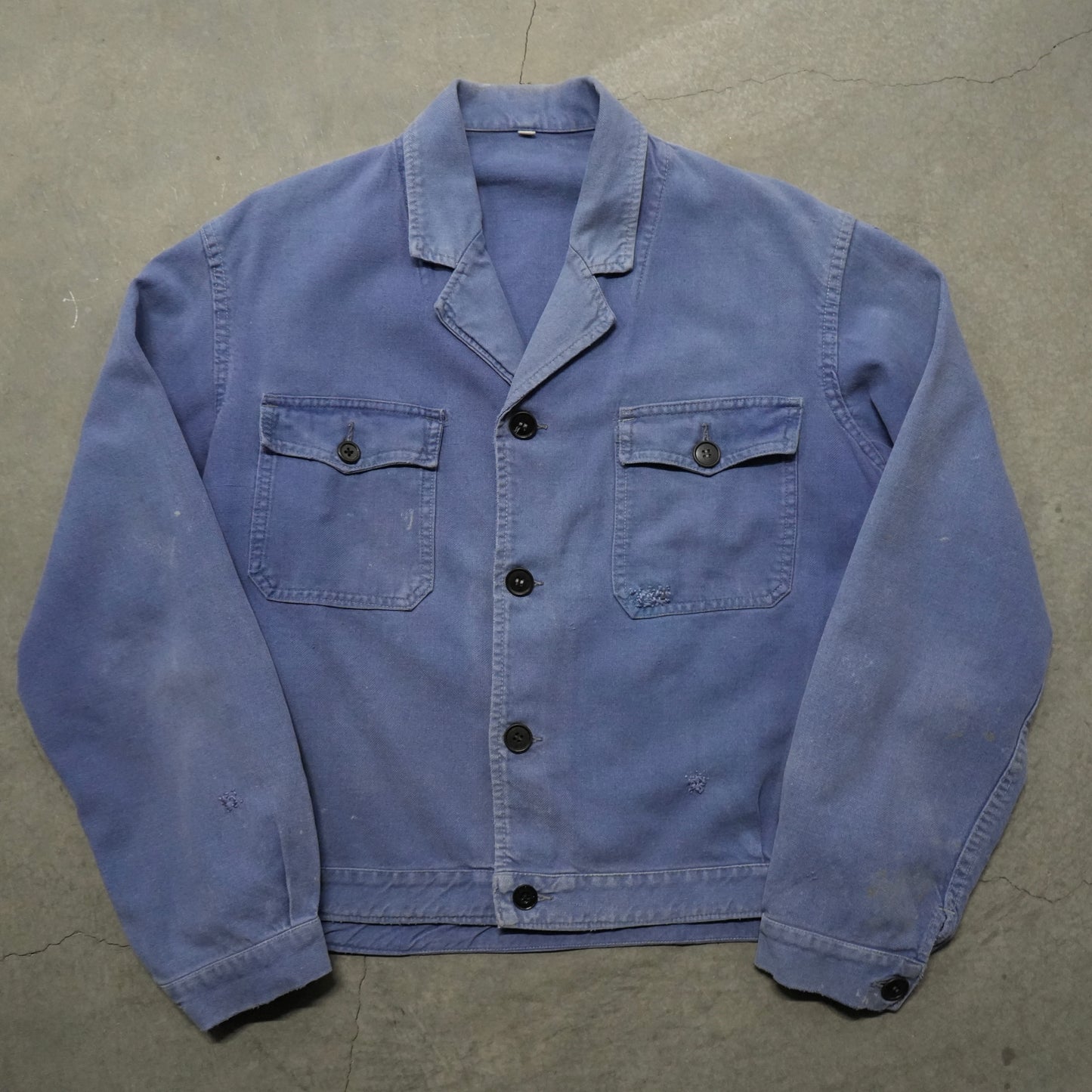 50s french blue work cyclist jacket
