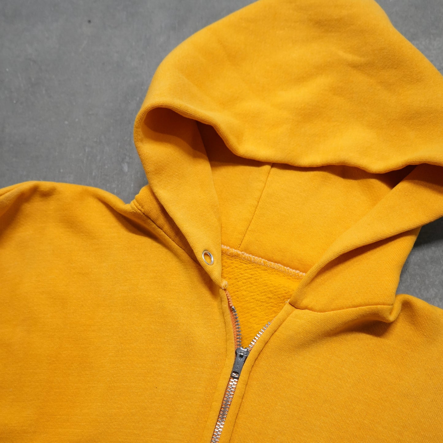70s yellow zip up hoodie