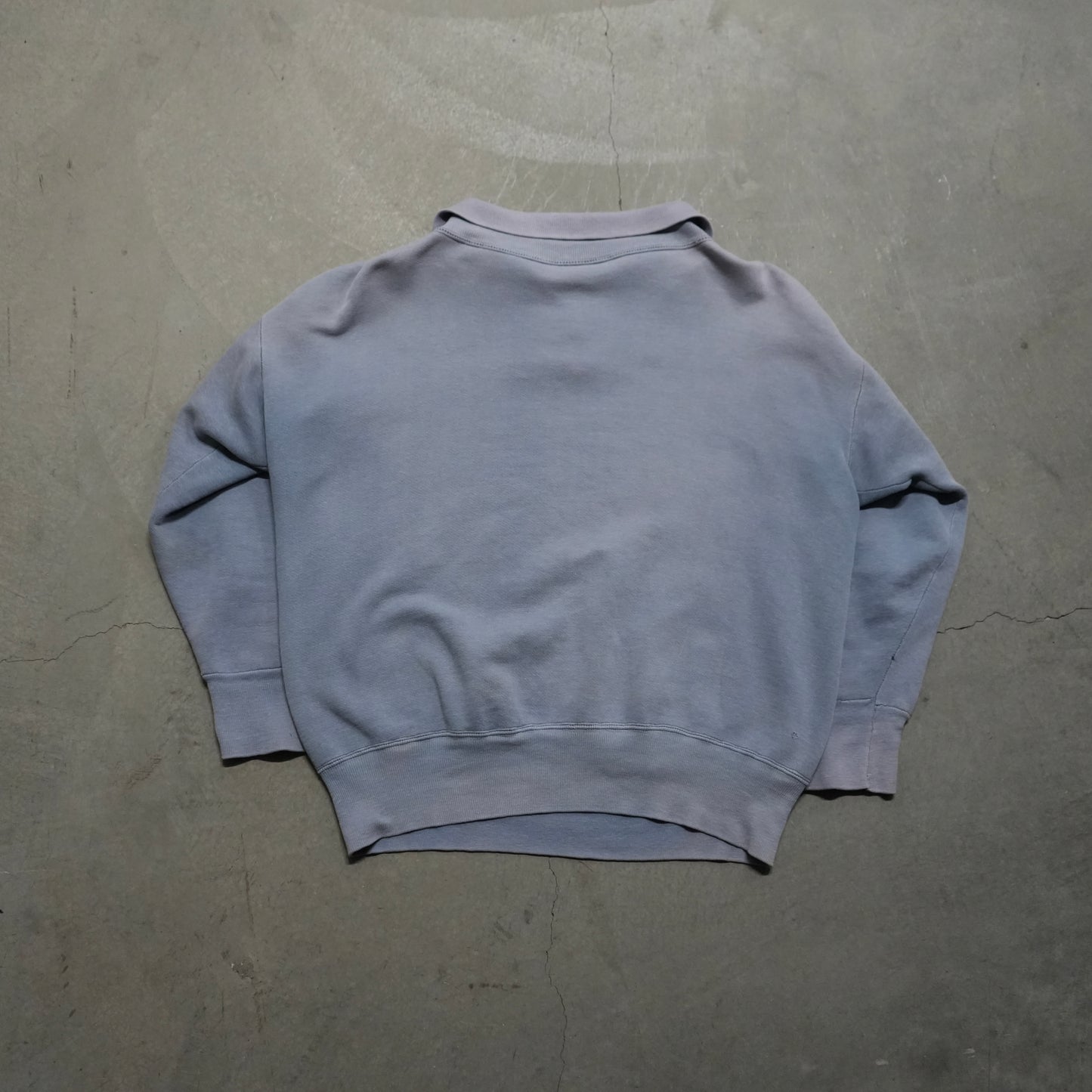 50s 1/4 zip faded blue sweat