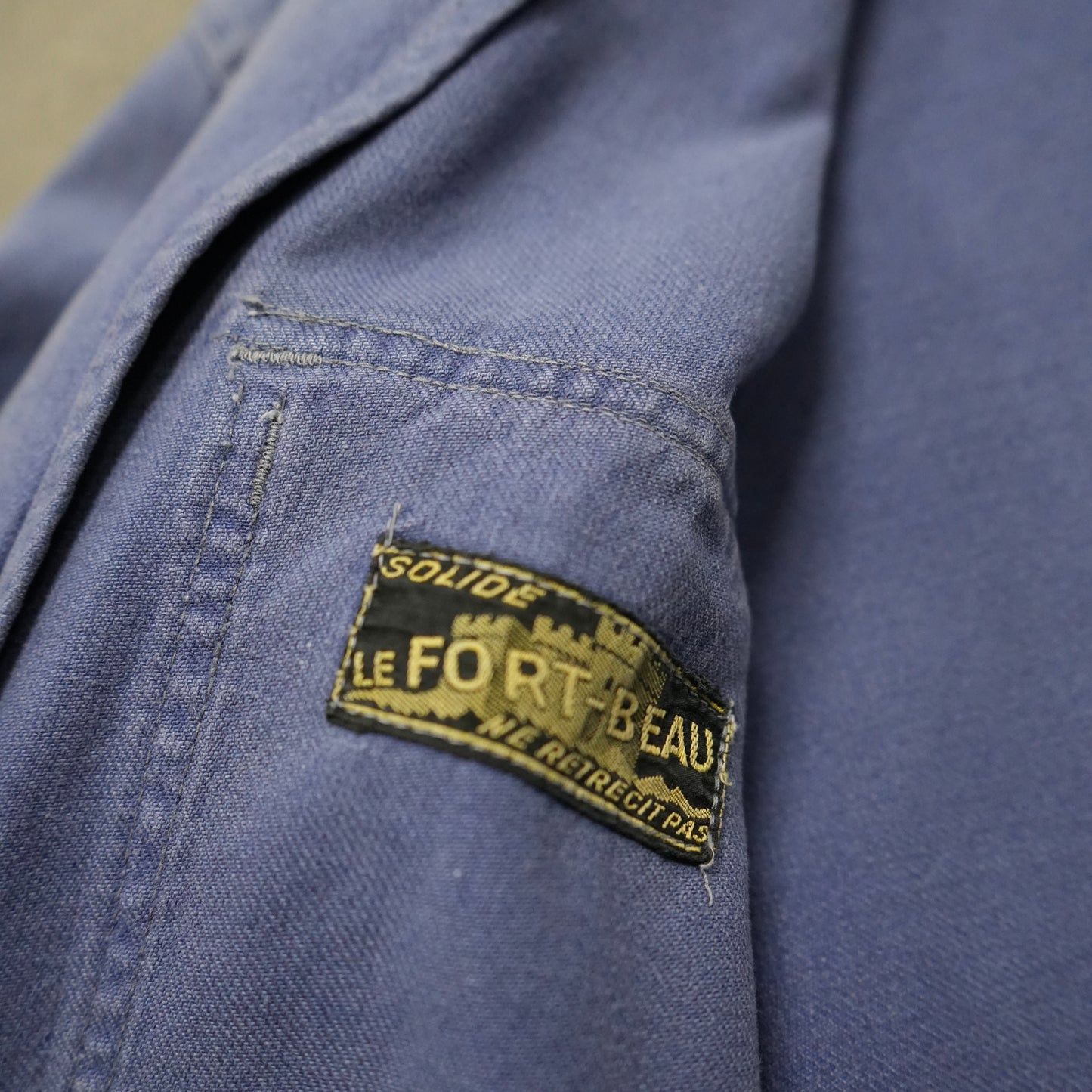 50s french blue work cyclist jacket