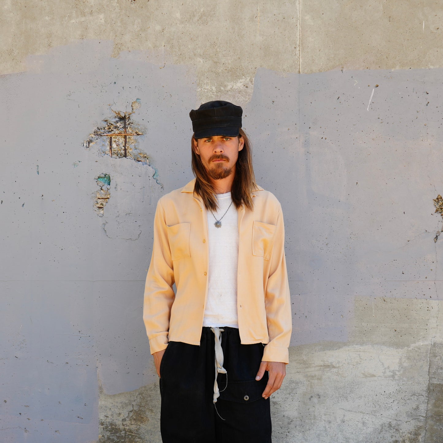 50s rayon button up