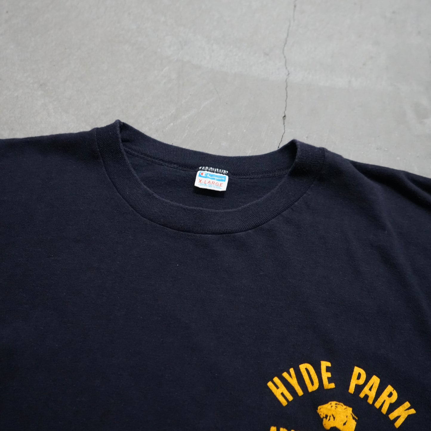 70s champion black hyde park tee