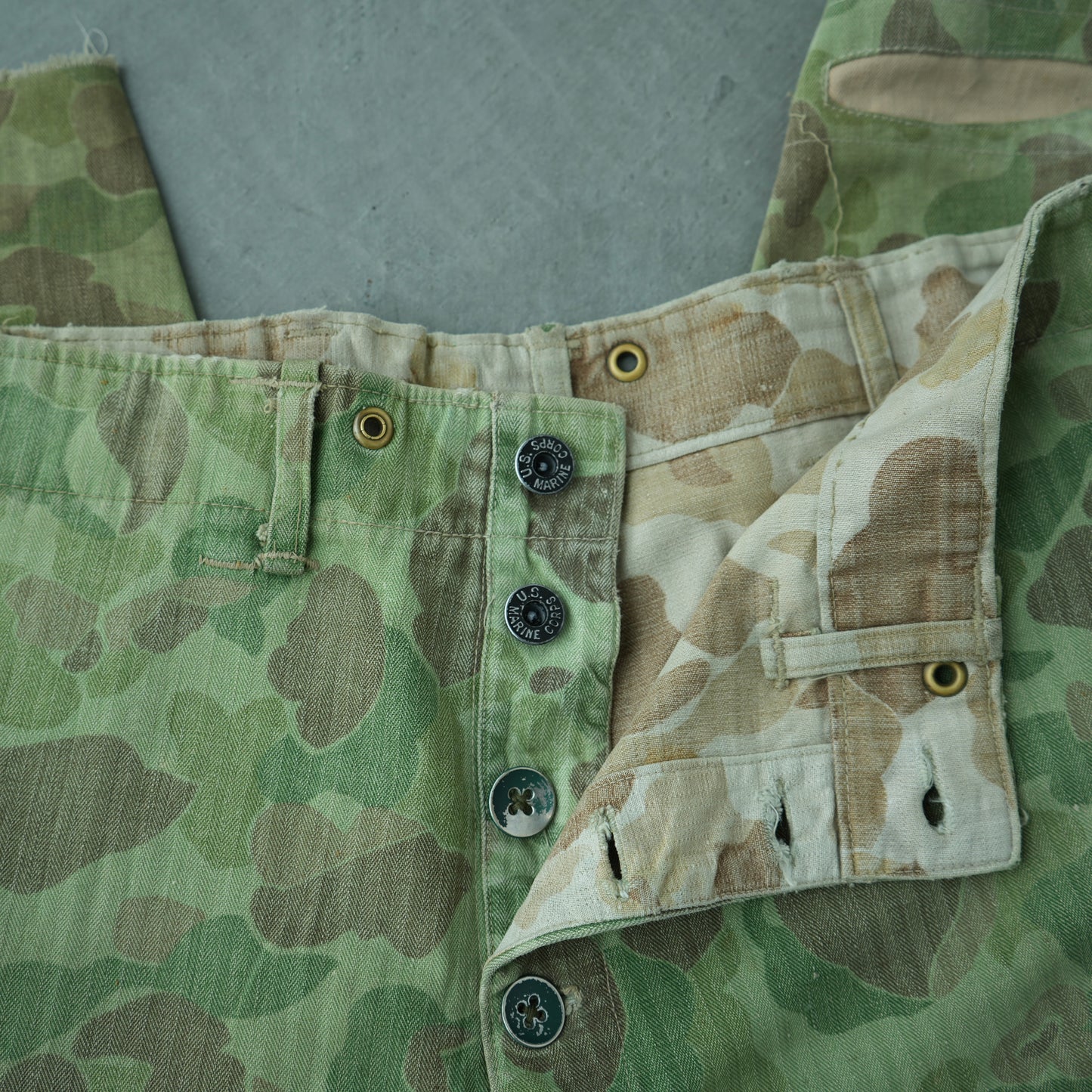 40s usmc p44 frog skin camo pants