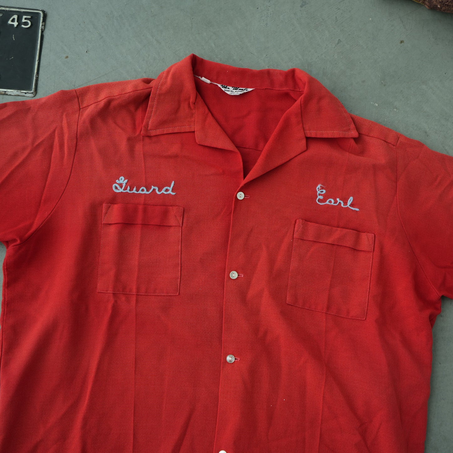 1950s Chain Stitch Embroidered Bowling Shirt