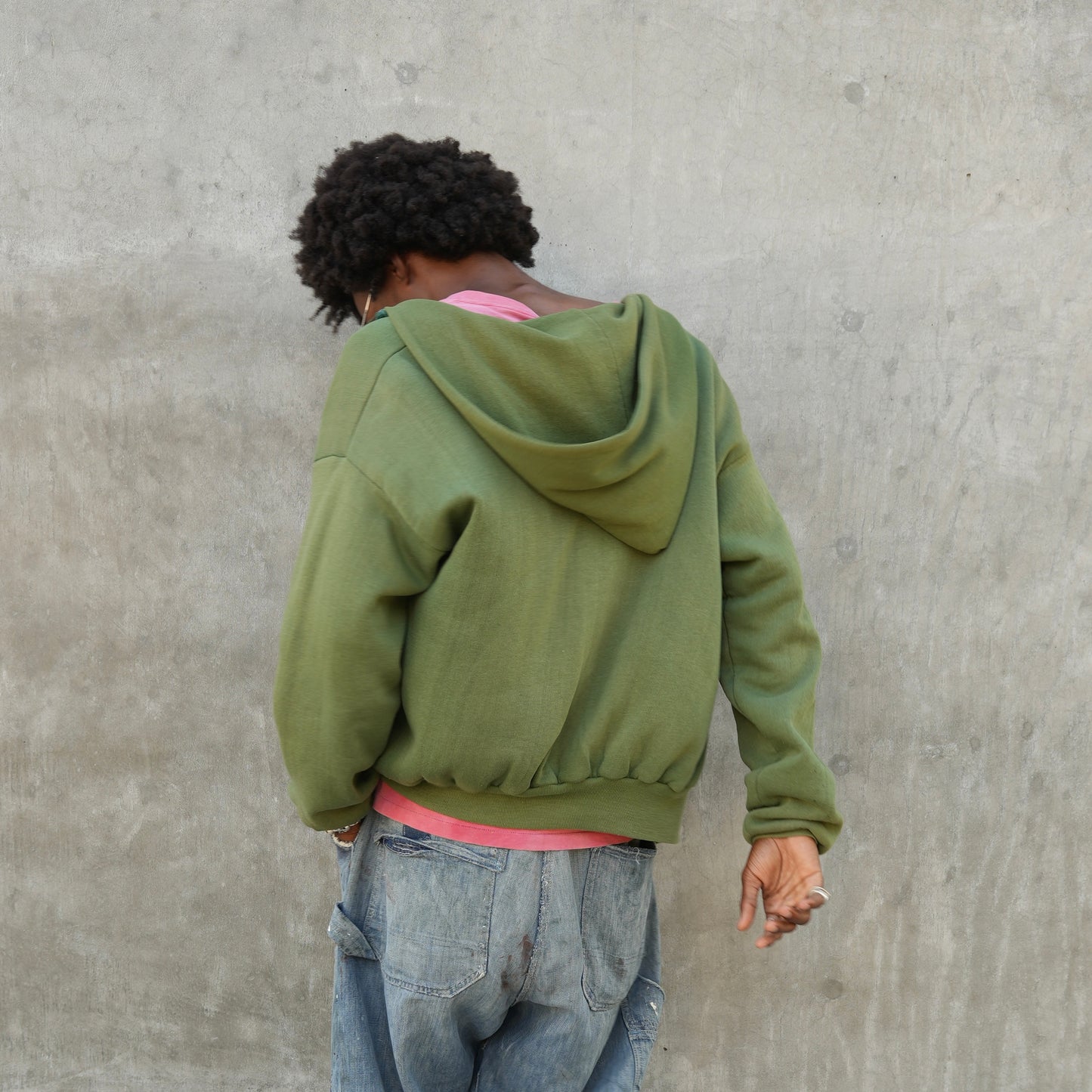 60s healthkit thermal lined zip up hoodie