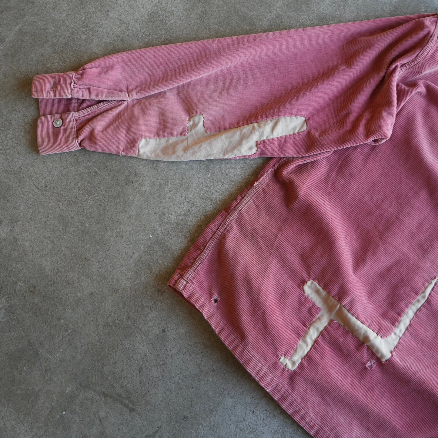 60s faded corduroy button up with repairs