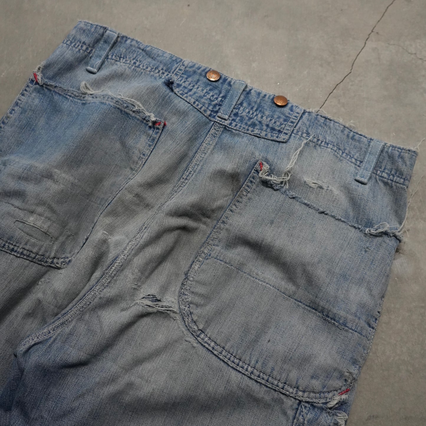 50s pay day overalls converted to pants