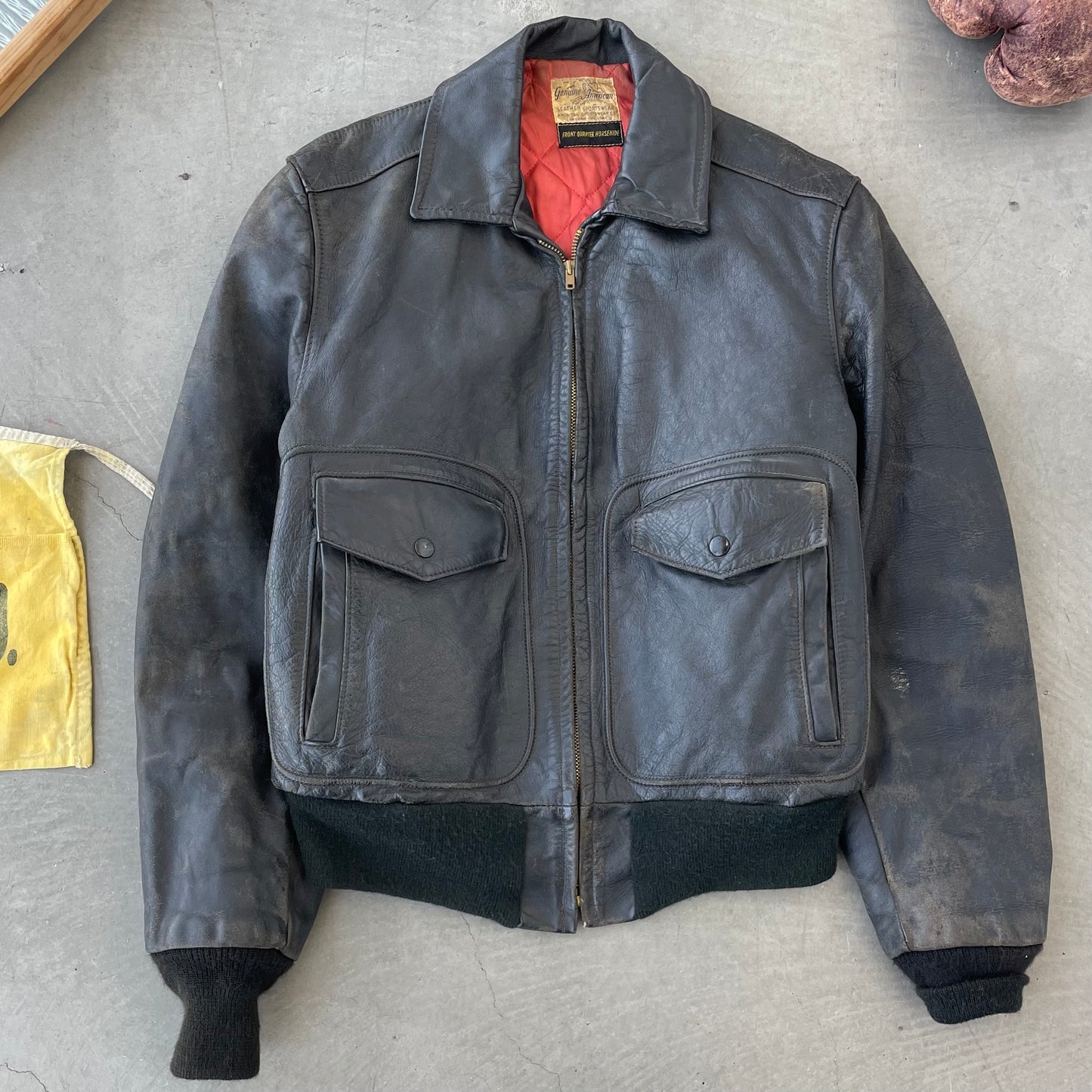 50’s Genuine Horsehide Black Leather Jacket