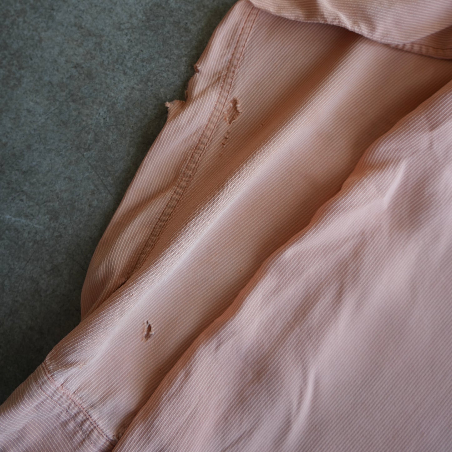 50s peach rayon button up