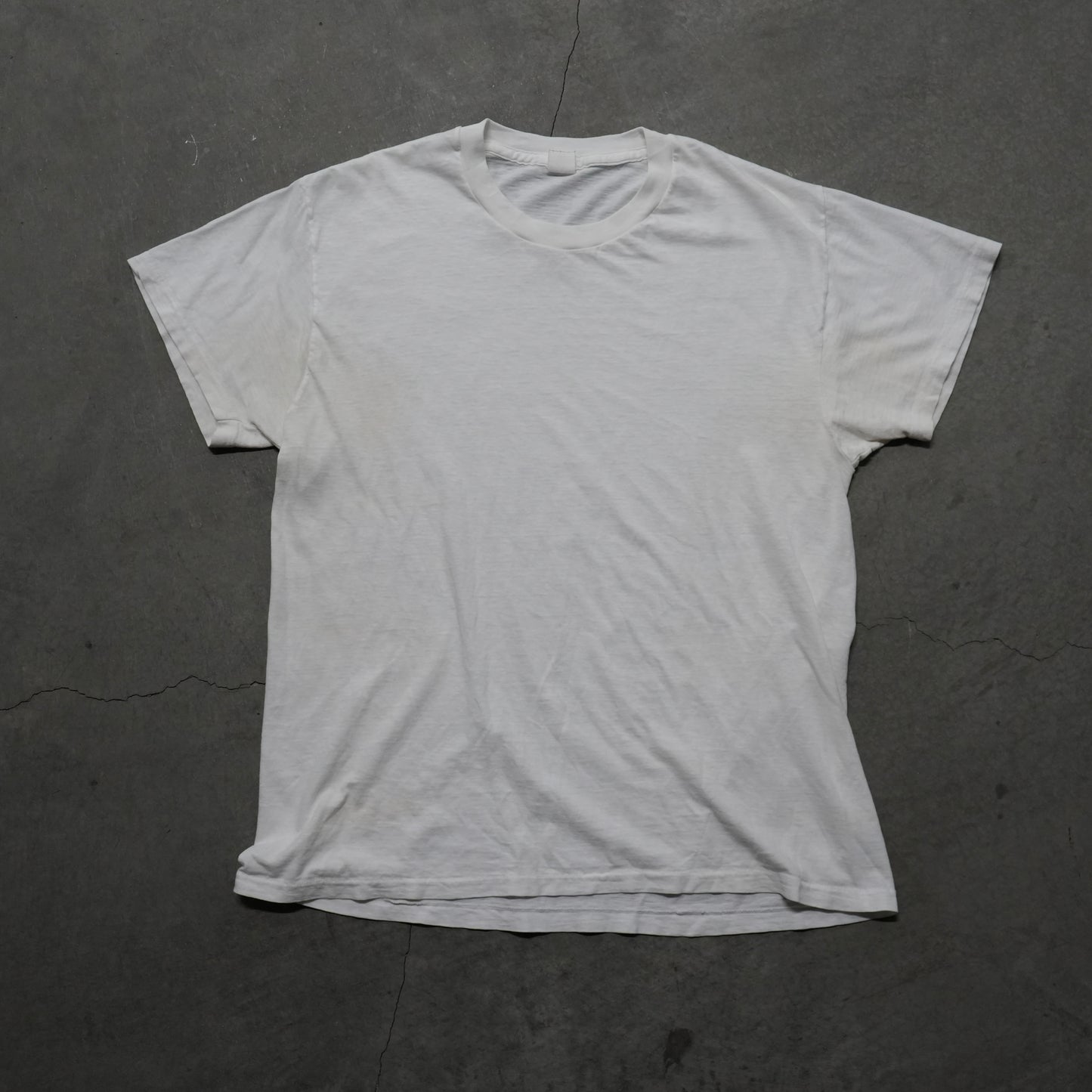 70s cotton white tee