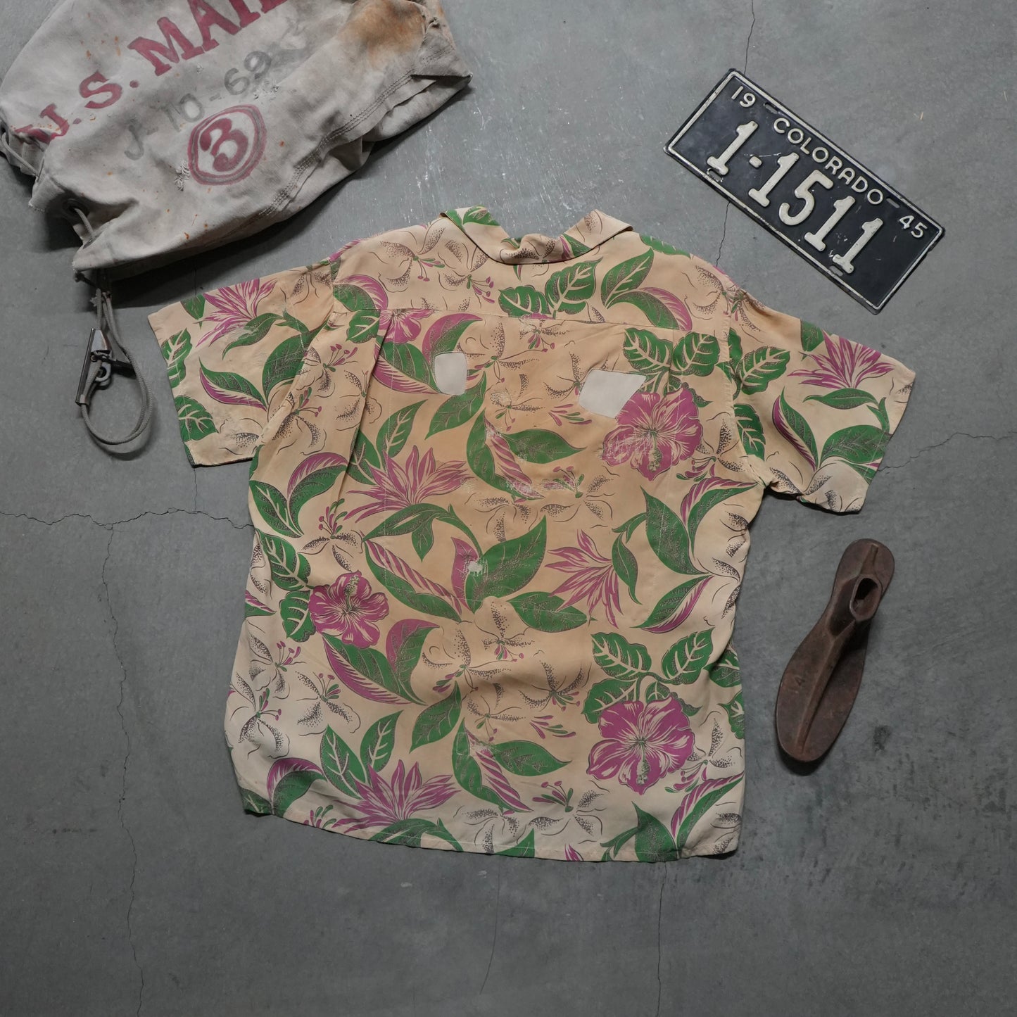 50s hawaiian rayon shirt