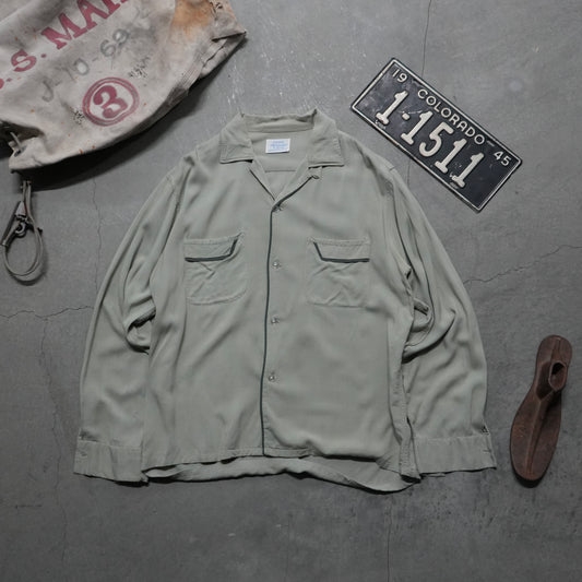 60s mint green rayon shirt