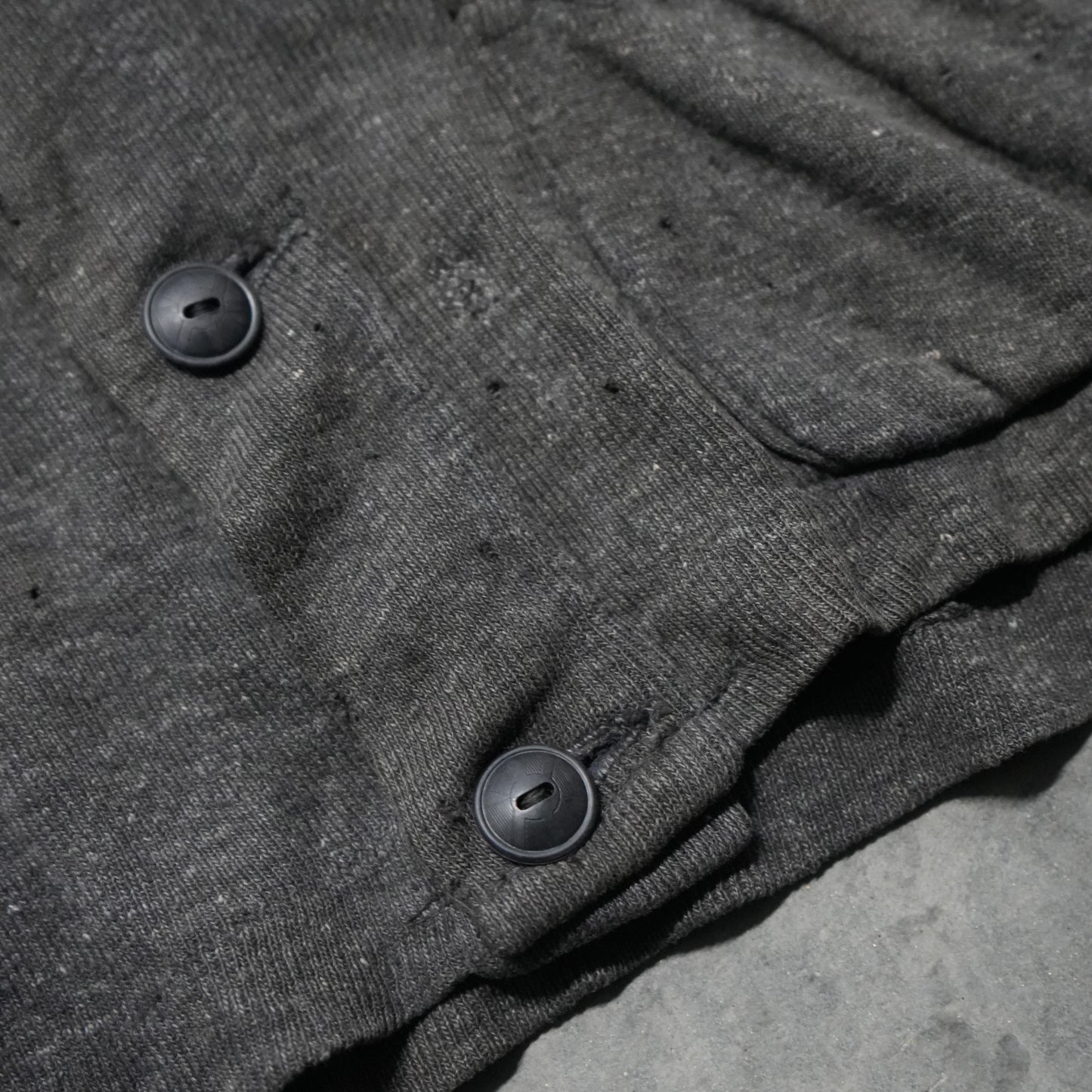 30s sportswear salt and pepper cardigan