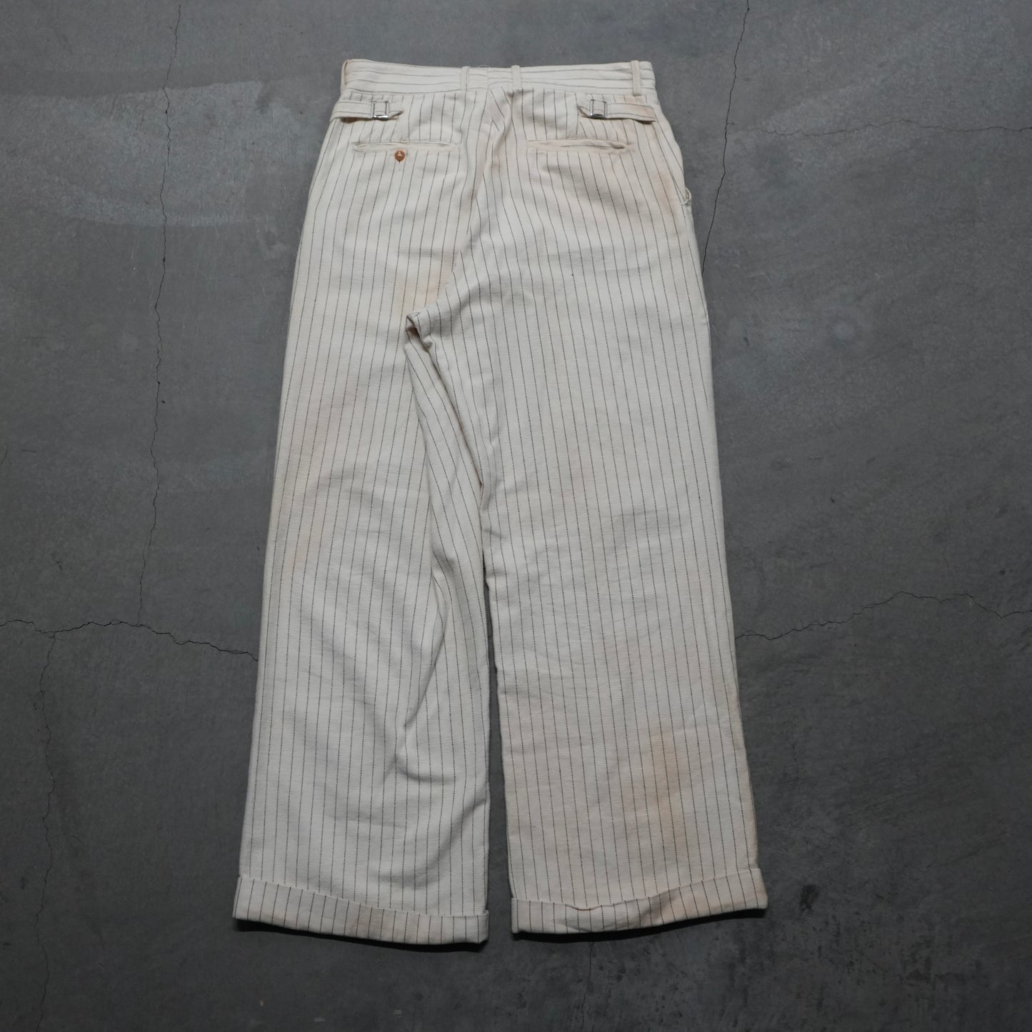 30s pinstriped cotton trousers
