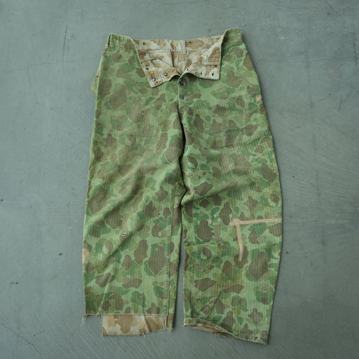 40s usmc p44 frog skin camo pants
