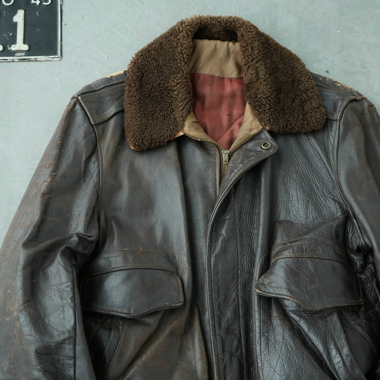 1950s Leather Flight Jacket