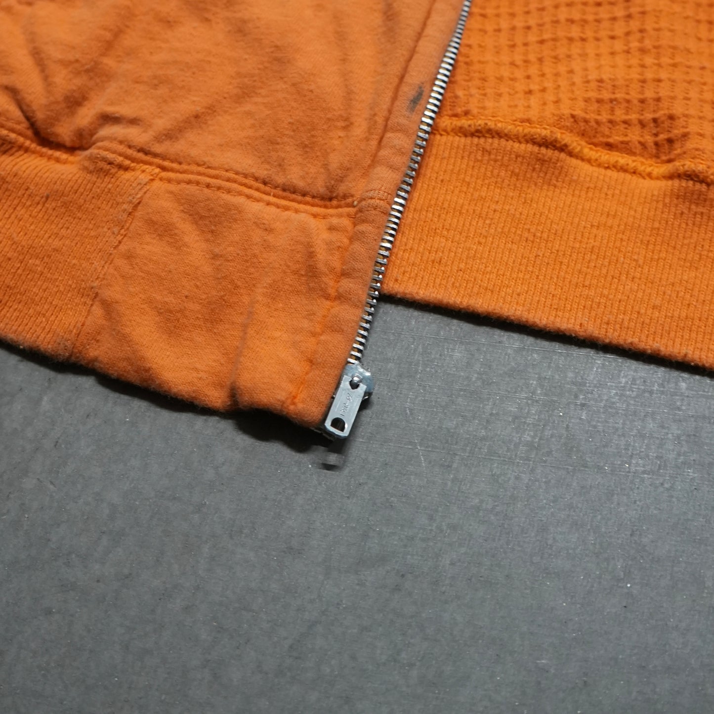 60s thermal lined zip up hoodie