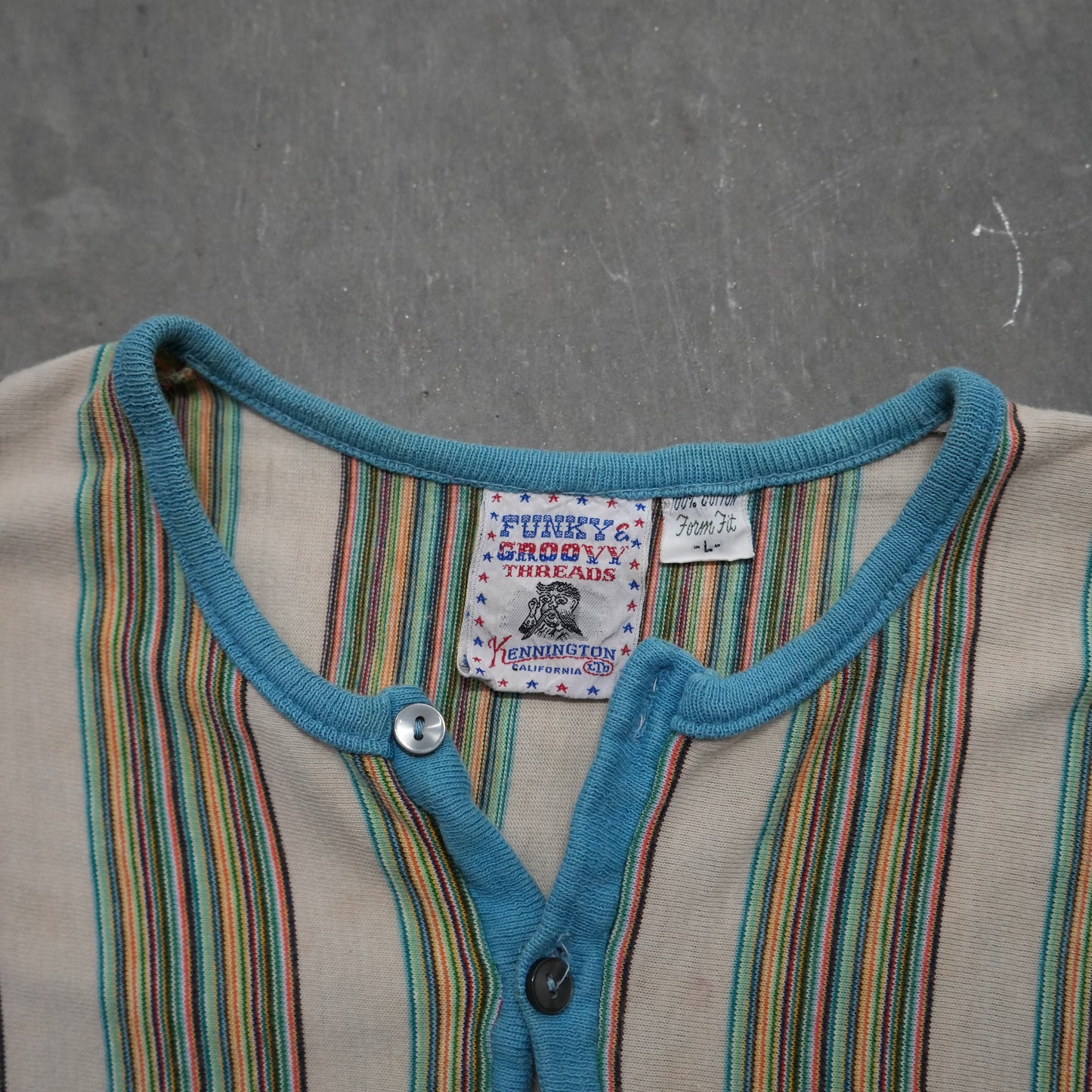 70s cotton groovy threads henley