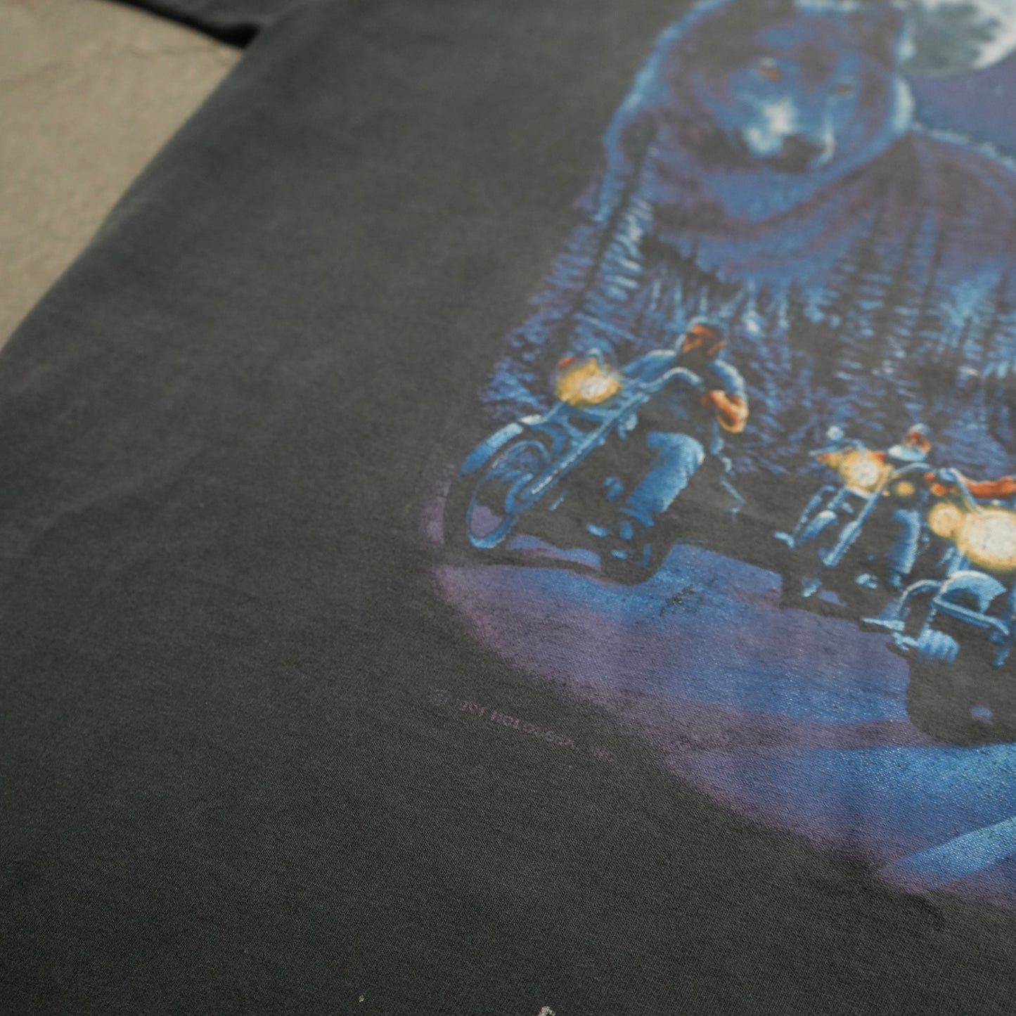 90s faded harley tee