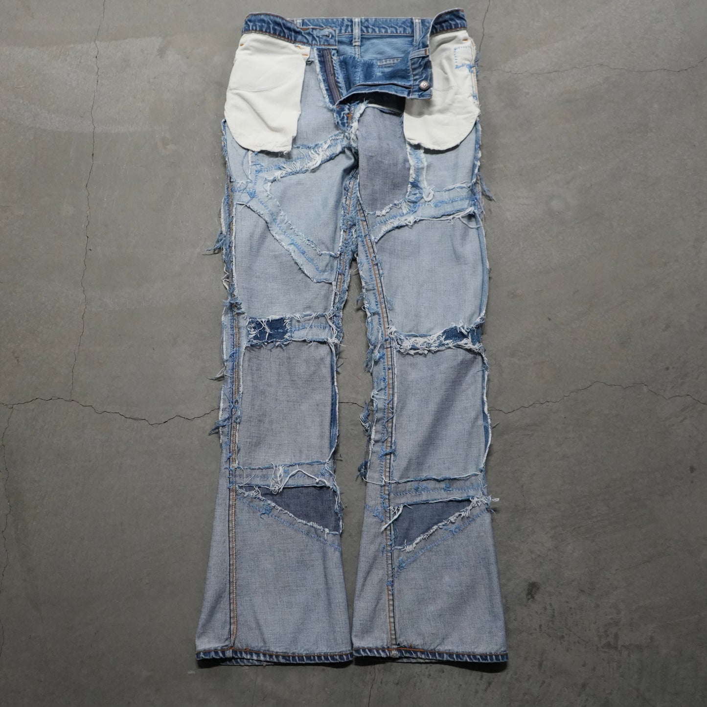 70s levi’s big e patch work flares